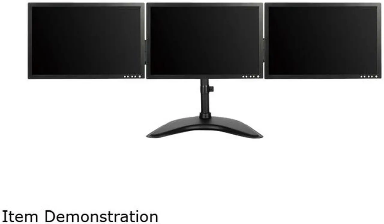 Alt view image 9 of 11 - V7 MOUNTS AND STANDS DS1FST-1N TRIPLE SWIVEL DESK STAND MOUNT