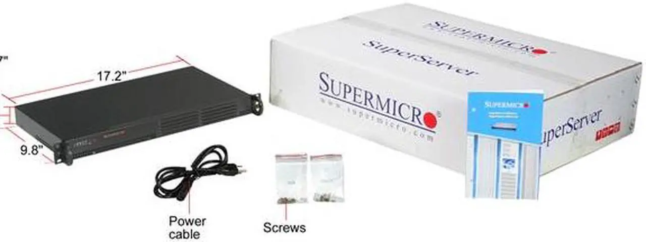 Alt view image 6 of 6 - SUPERMICRO SYS-5015A-H 1U Intel Atom 330 Dual-Core 1.6GHz Dual Gigabit LAN Server Barebone