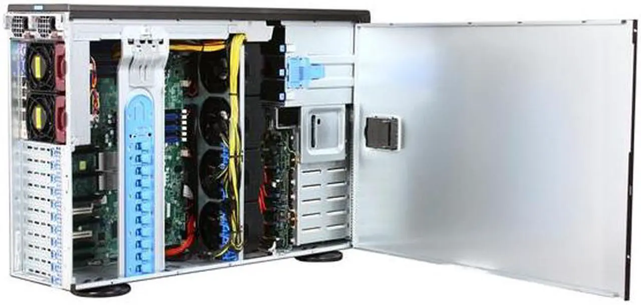 Alt view image 4 of 9 - SUPERMICRO SYS-7046GT-TRF 4U Rackmountable / Tower Server Barebone Dual LGA 1366 Intel 5520 DDR3 1333/1066/800