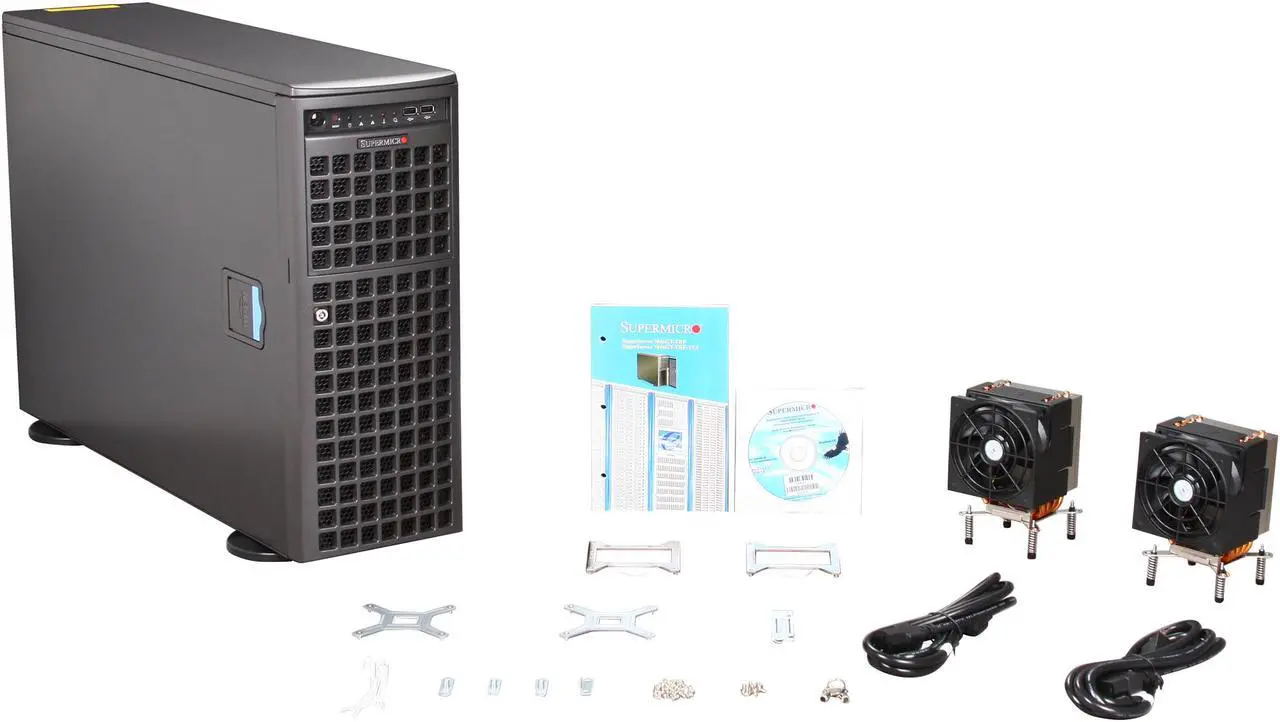 Alt view image 8 of 9 - SUPERMICRO SYS-7046GT-TRF 4U Rackmountable / Tower Server Barebone Dual LGA 1366 Intel 5520 DDR3 1333/1066/800