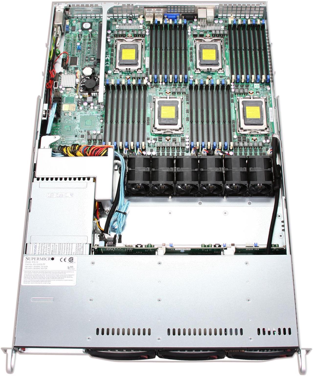 Alt view image 5 of 8 - SUPERMICRO AS-1042G-TF 1U Rackmount Server Barebone Quad Socket G34 AMD SR5690 DDR3 1600/1333/1066