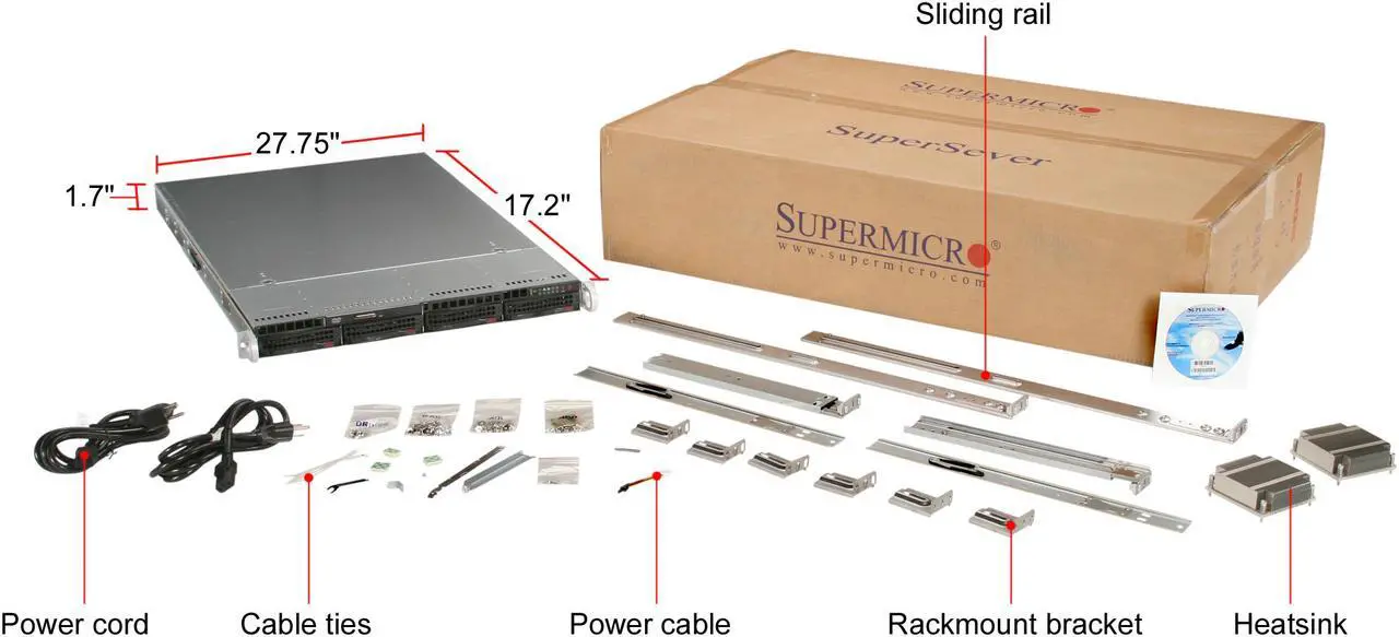 Alt view image 7 of 7 - SUPERMICRO SYS-6016T-6RF+ 1U Rackmount Server Barebone Dual LGA 1366 Intel 5520 DDR3 1333/1066/800