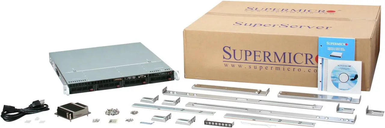 Alt view image 7 of 7 - SUPERMICRO SYS-5017C-MTF 1U Rackmount Server Barebone LGA 1155 Intel C202 DDR3 1333/1066/800