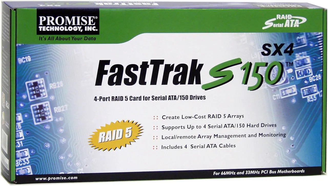 Alt view image 5 of 5 - PROMISE FastTrak S150 SX4 PCI SATA Controller Card