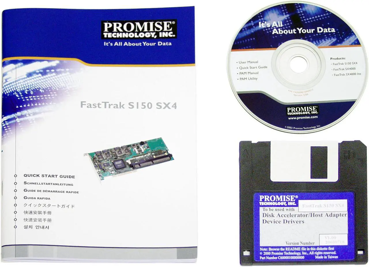 Alt view image 3 of 5 - PROMISE FastTrak S150 SX4 PCI SATA Controller Card