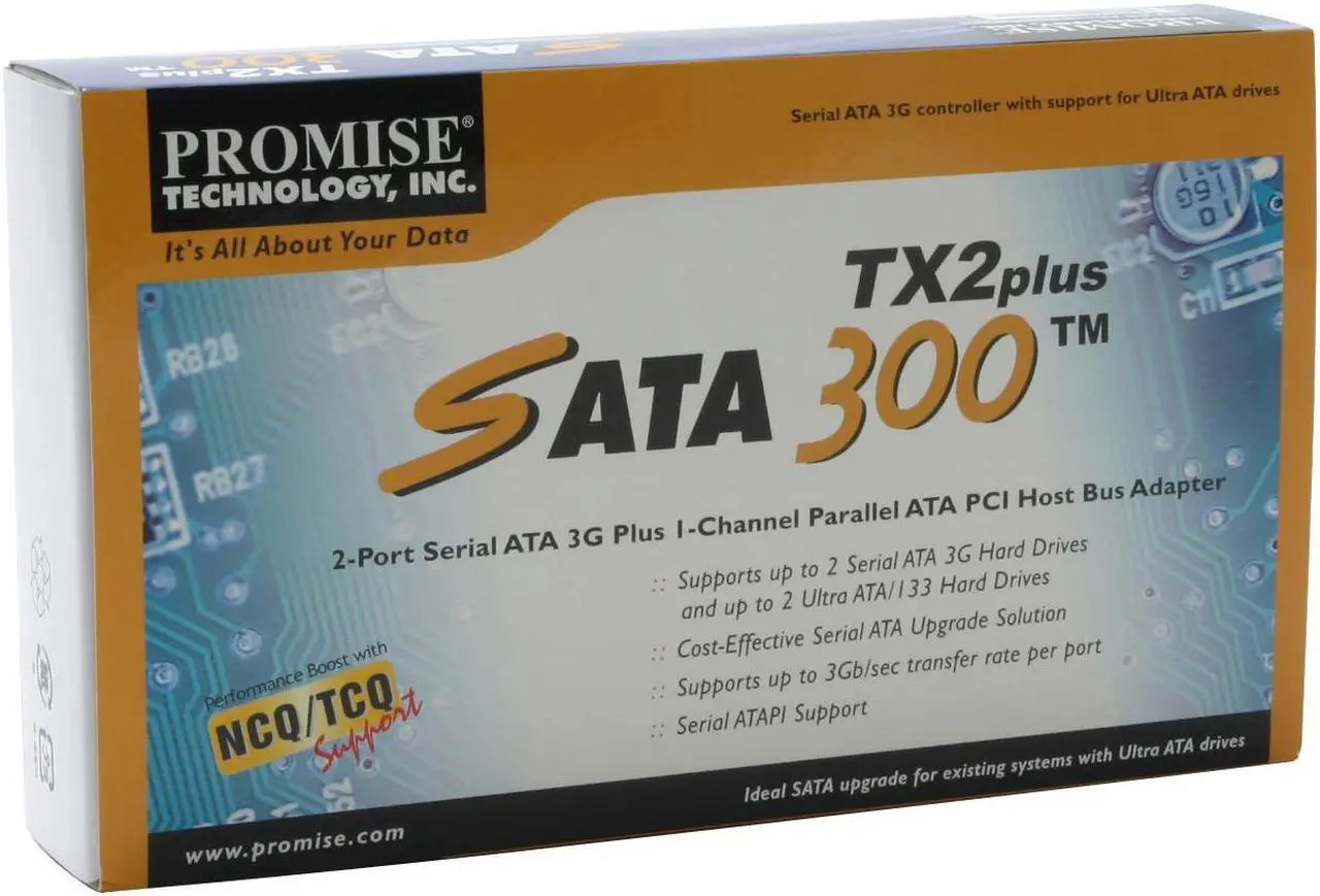 PROMISE SATA300 TX2plus PCI SATA / IDE Controller Card - Newegg.com