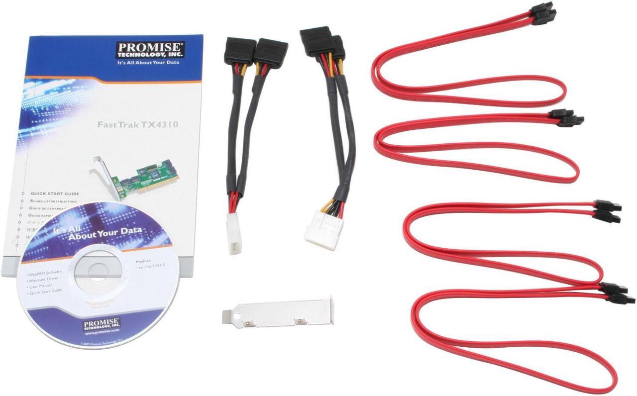 Alt view image 4 of 5 - PROMISE FastTrak TX4310 PCI SATA II (3.0Gb/s) Controller Card