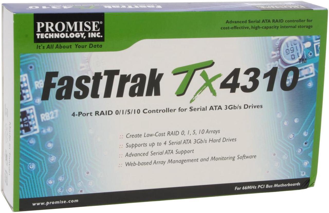 Alt view image 5 of 5 - PROMISE FastTrak TX4310 PCI SATA II (3.0Gb/s) Controller Card