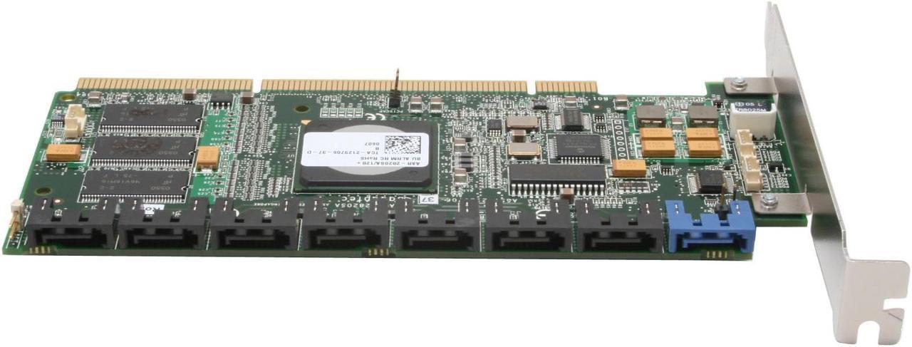 Alt view image 3 of 6 - Adaptec 2169900-R PCI-X 64-bit/133 MHz host interface (3.3v only) SATA II (3.0Gb/s) RAID 2820SA Kit