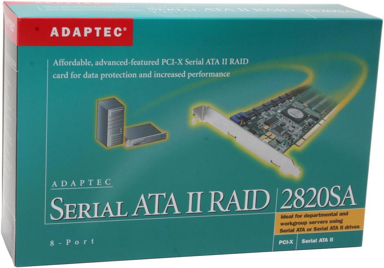 Alt view image 6 of 6 - Adaptec 2169900-R PCI-X 64-bit/133 MHz host interface (3.3v only) SATA II (3.0Gb/s) RAID 2820SA Kit