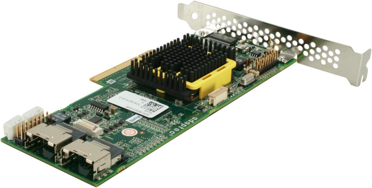 Alt view image 5 of 6 - Adaptec RAID 5805 2244100-R SATA/SAS 8 internal ports w/ 512MB cache memory Controller Card, Kit