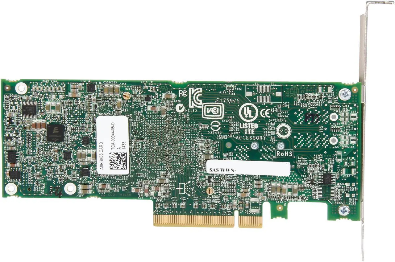 Alt view image 5 of 5 - Adaptec 8405 (2277600-R) PCI-Express 3.0 x8 High Port Count SAS / SATA RAID Adapters