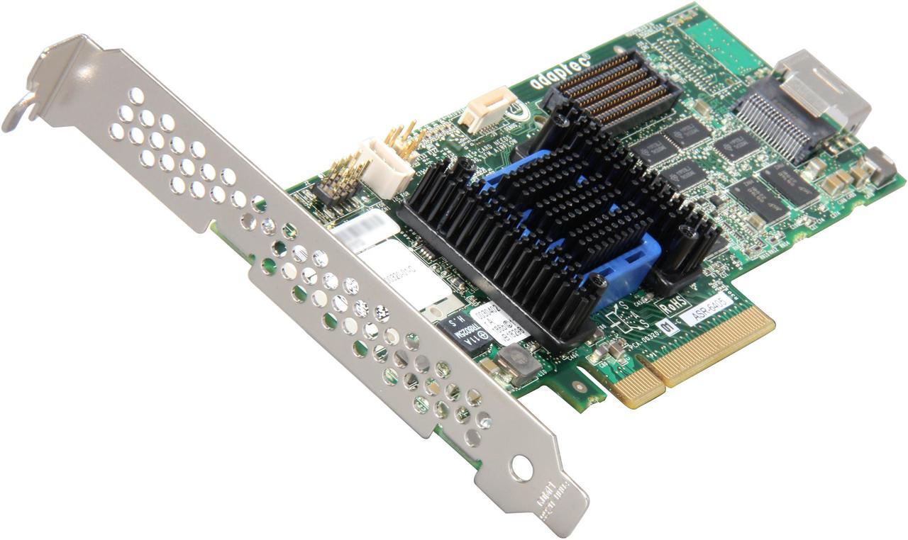 Main image of Adaptec RAID 6405 2271100-R 6Gb/s SATA/SAS 4 internal ports w/512MB cache memory Controller Card, Kit