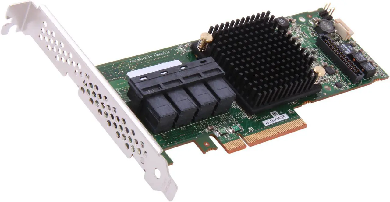 Main image of Adaptec 2274400-R 71605Single PCI-Express 3.0 x8 Low Profile Ready SATA / SAS RAID Controller Card