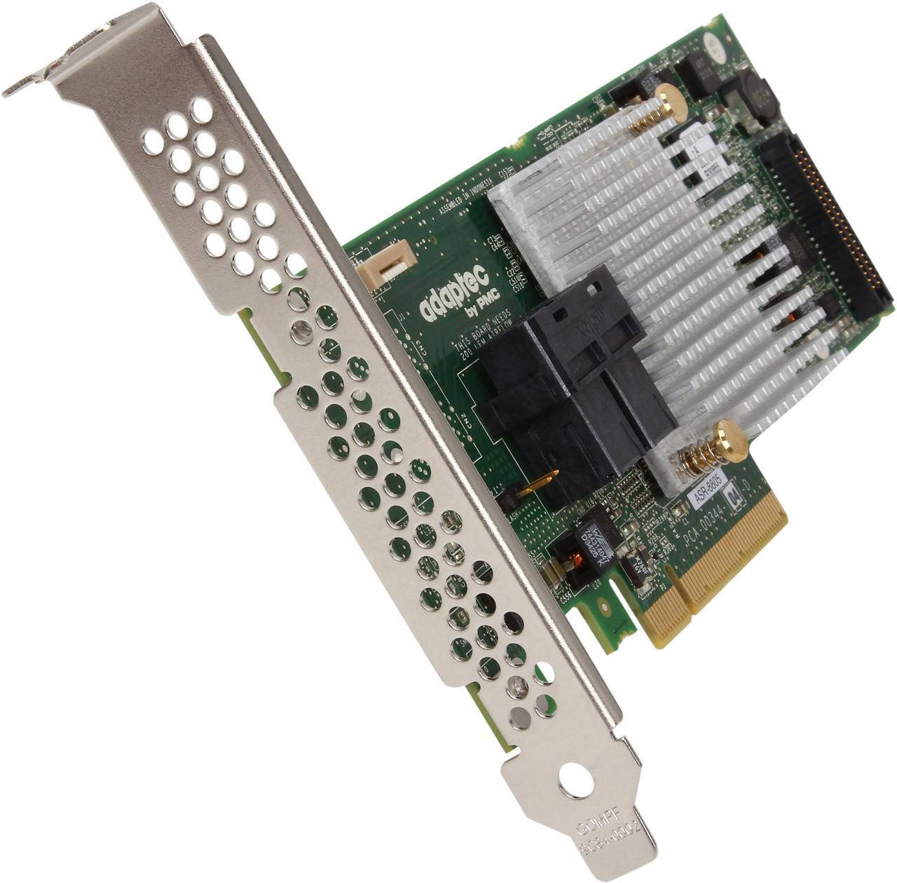 Main image of Adaptec 8805 (2277500-R) PCI-Express 3.0 x8 SATA / SAS High Port Count SAS / SATA RAID Adapters