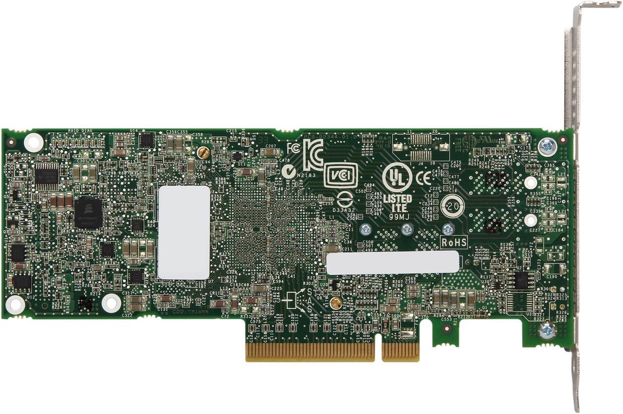 Alt view image 4 of 6 - Adaptec 8805 (2277500-R) PCI-Express 3.0 x8 SATA / SAS High Port Count SAS / SATA RAID Adapters
