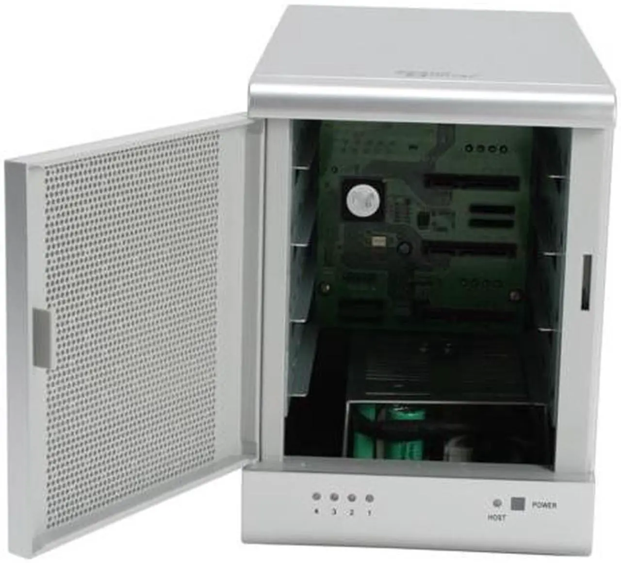 Alt view image 3 of 8 - SANS DIGITAL TR4M RAID 0, 1, 10, 5, 5+spare, spanning and JBOD 4 3.5" Drive Bays eSATA 3Gbps (via Port Multiplier) 4 Bay SATA to eSATA (Port Multiplier) JBOD Enclosure
