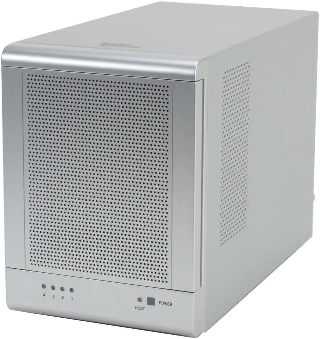 Main image of SANS DIGITAL TR4M RAID 0, 1, 10, 5, 5+spare, spanning and JBOD 4 3.5" Drive Bays eSATA 3Gbps (via Port Multiplier) 4 Bay SATA to eSATA (Port Multiplier) JBOD Enclosure