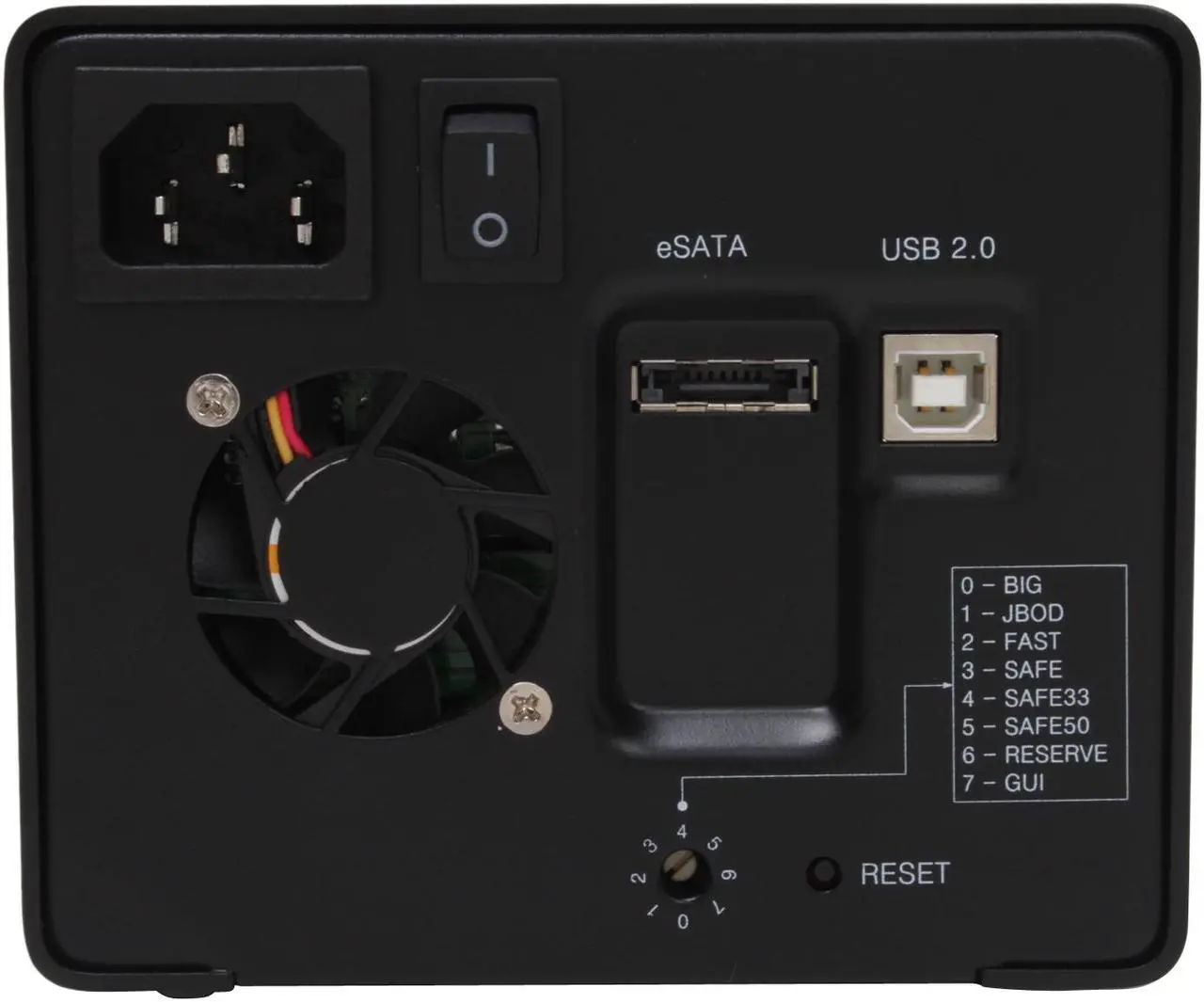 Alt view image 4 of 7 - SANS DIGITAL MobileSTOR MS2UTN+B Big (Spanning), Safe (RAID1), Fast (RAID 0), JBOD, SAFE33, & SAFE50, GUI mode allow customized RAID volume setting. 2 x Hot-Swappable 3.5" Drive Bays USB 2.0 (480Mbps) & eSATA (3.0 Gbps) 2 Bay SATA to eSATA/