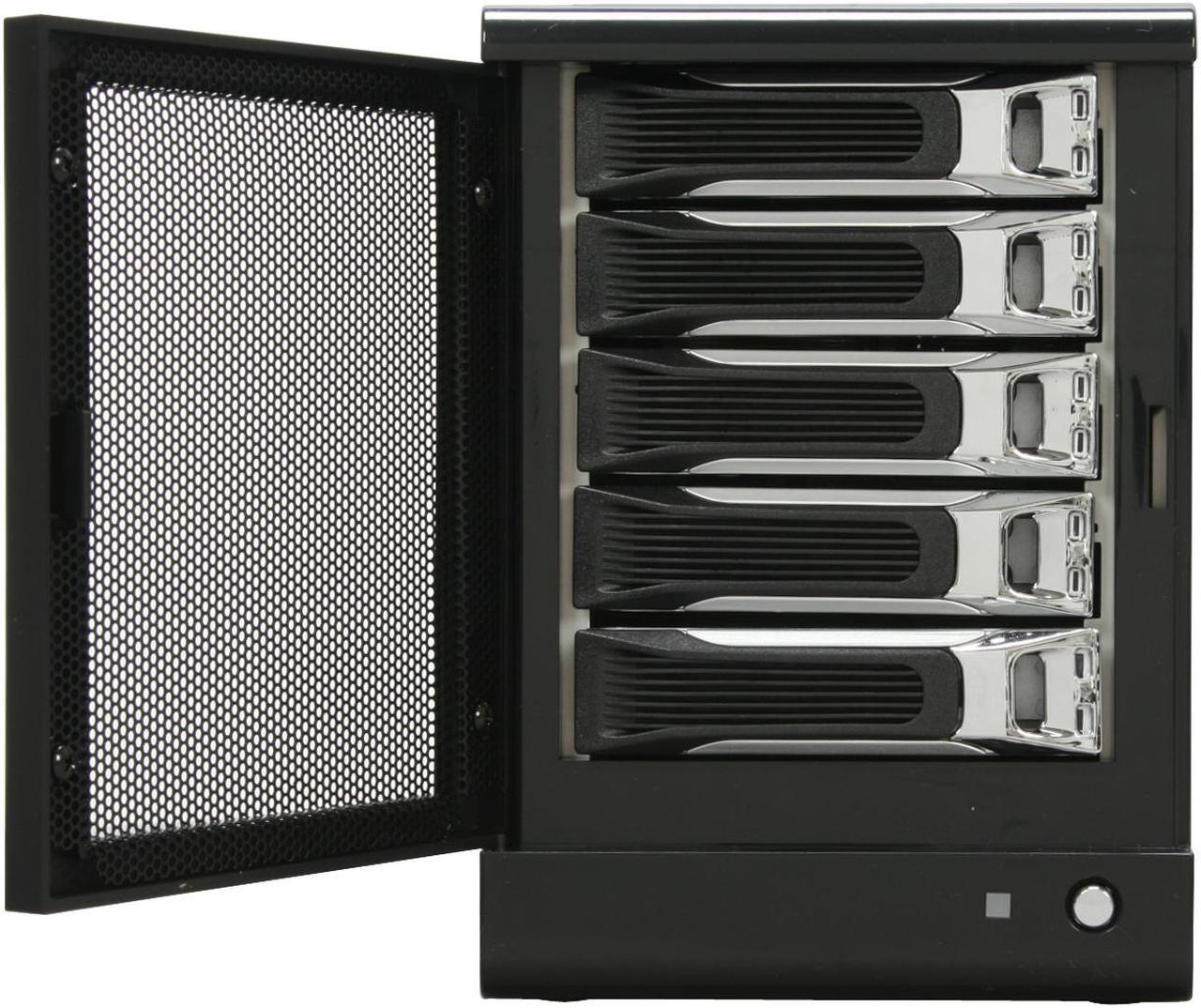Alt view image 4 of 13 - SANS DIGITAL TR5M-B 5 Bay SATA to eSATA (Port Multiplier) JBOD / RAID 0, 1, 1+0, 5 Enclosure (Black)
