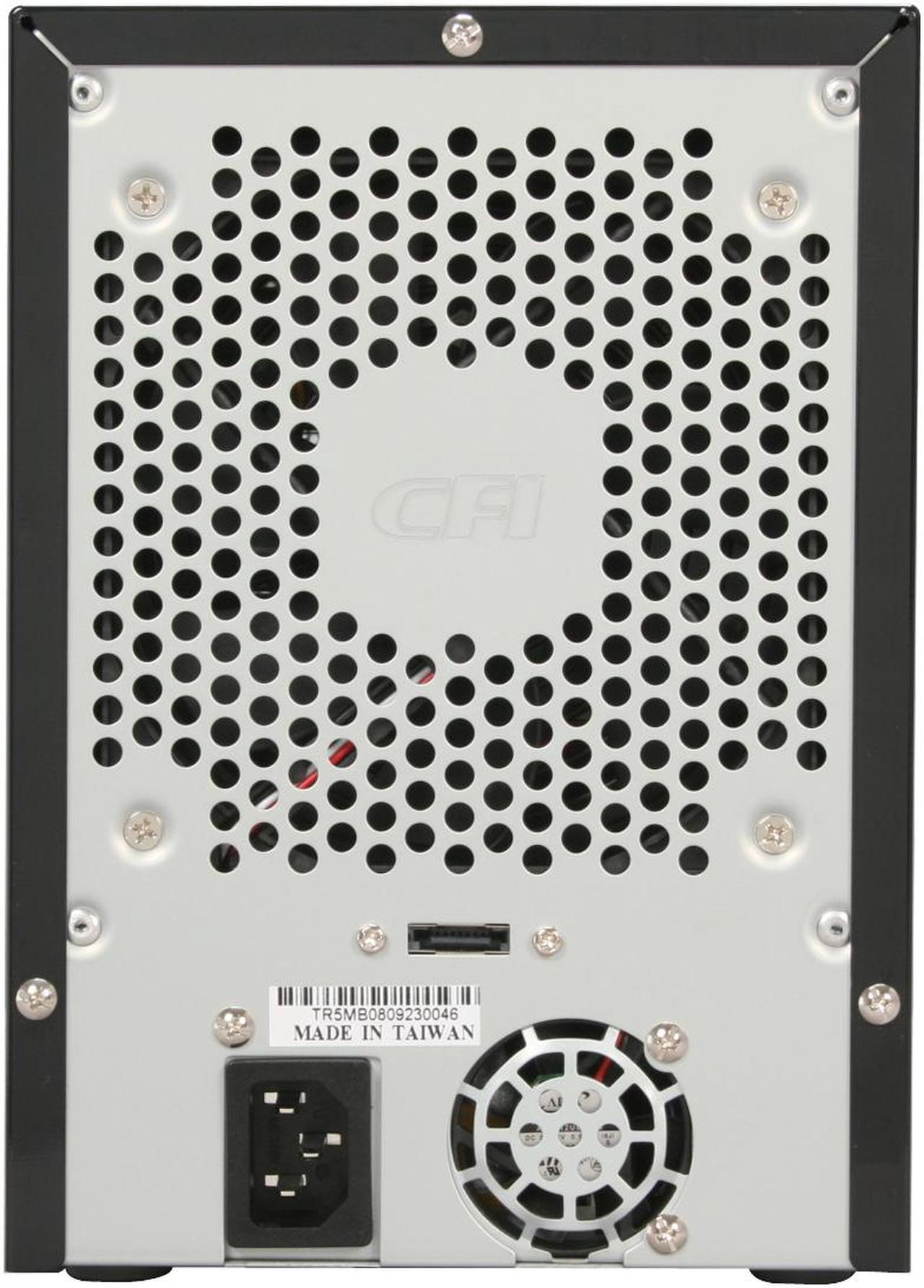 Alt view image 6 of 13 - SANS DIGITAL TR5M-B 5 Bay SATA to eSATA (Port Multiplier) JBOD / RAID 0, 1, 1+0, 5 Enclosure (Black)