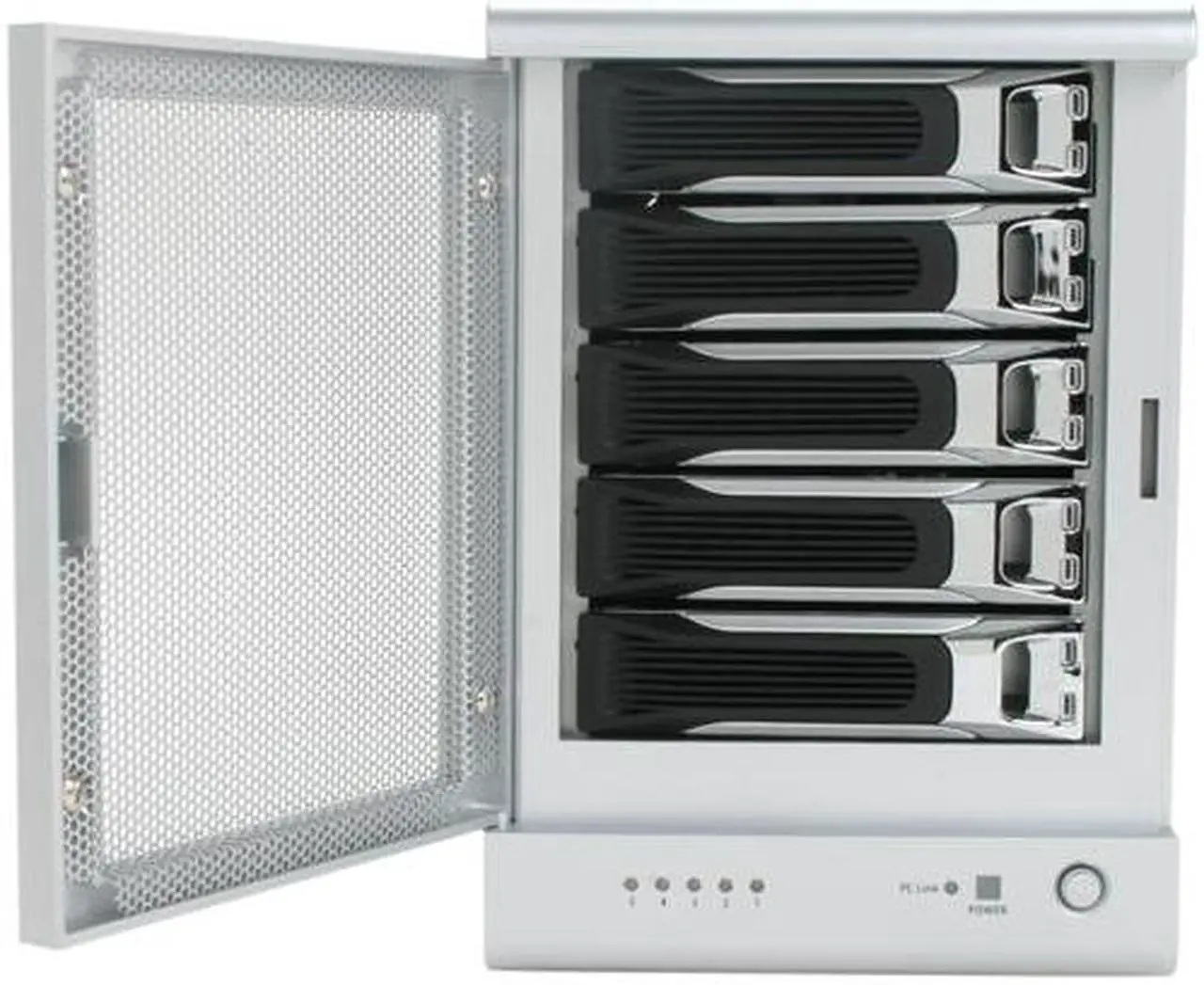 Alt view image 3 of 6 - SANS DIGITAL TowerRAID TR5MP RAID 0, 1, 10, 5, 5+spare, Spanning and JBOD (via Bundled RR622 RAID Controller Card) 5 3.5" Drive Bays eSATA (via Port Multiplier) PCIe2.0 x1 for RR622 RAID Controller 5 Bay eSATA RAID 0/1/10/5/JBOD Performance