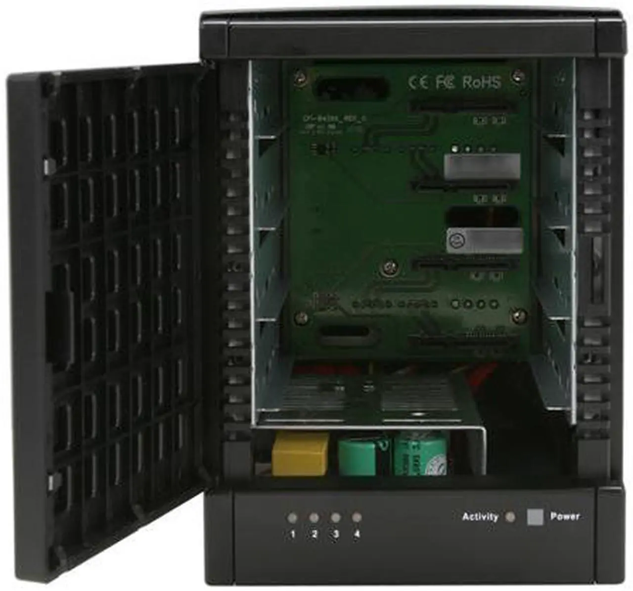 Alt view image 3 of 6 - SANS DIGITAL TowerRAID TR4UTBPN 4-Bay 3.5" SATA to USB 3.0 / eSATA Hardware RAID-5 Storage Tower