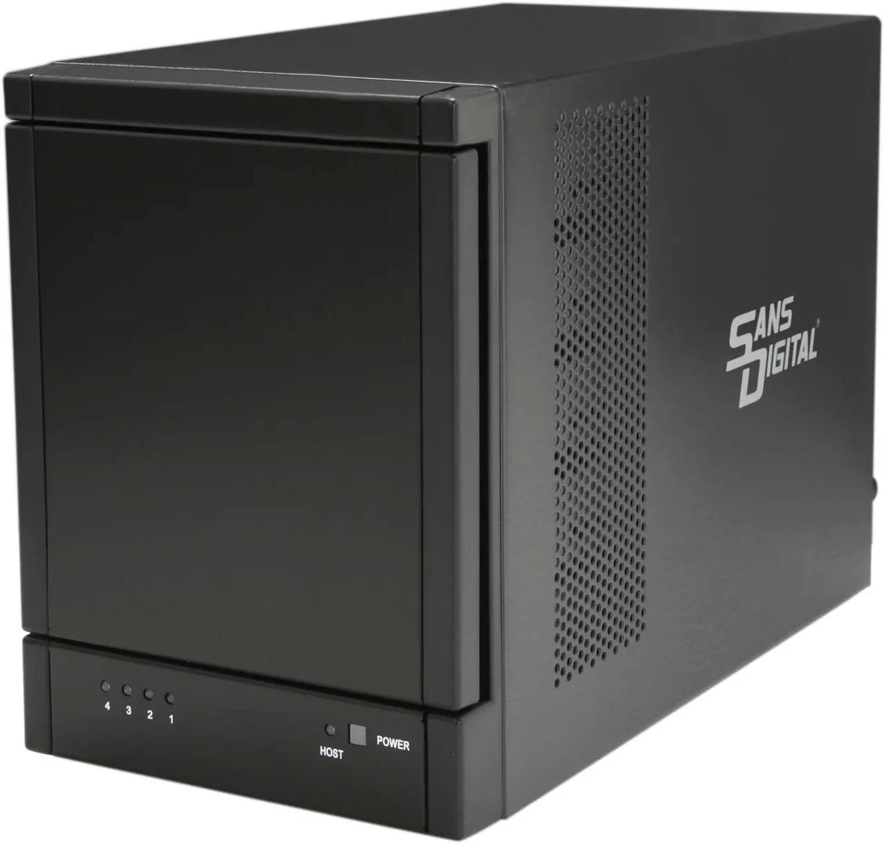 Main image of Sans Digital 4-Bay eSATA RAID 0/1/10/5/JBOD Tower Storage Enclosure w/ 6G PCIe Card TR4M+B (Black)