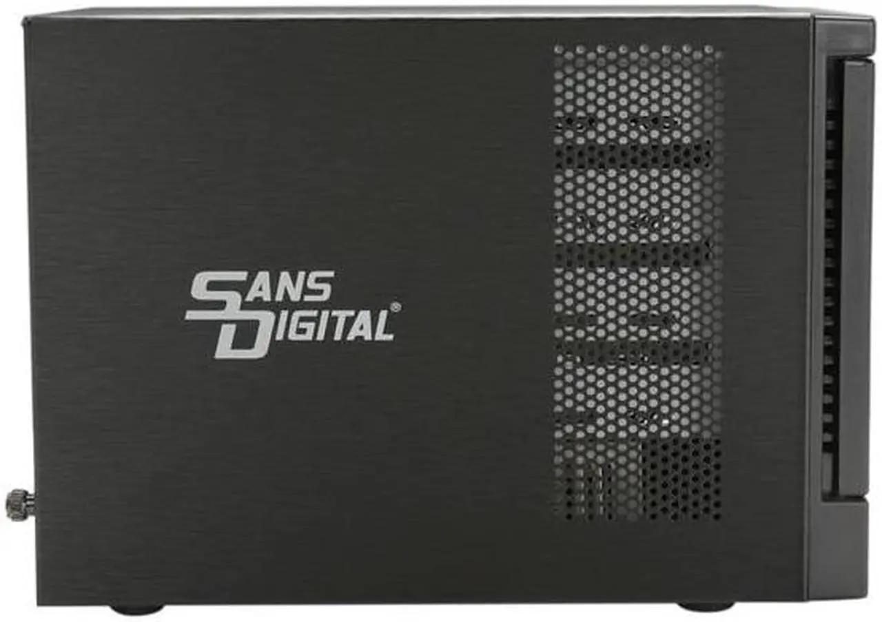 Alt view image 3 of 7 - Sans Digital 4-Bay eSATA RAID 0/1/10/5/JBOD Tower Storage Enclosure w/ 6G PCIe Card TR4M+B (Black)