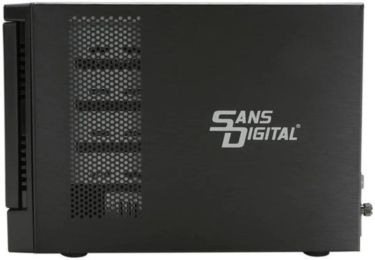 Alt view image 5 of 7 - Sans Digital 4-Bay eSATA RAID 0/1/10/5/JBOD Tower Storage Enclosure w/ 6G PCIe Card TR4M+B (Black)