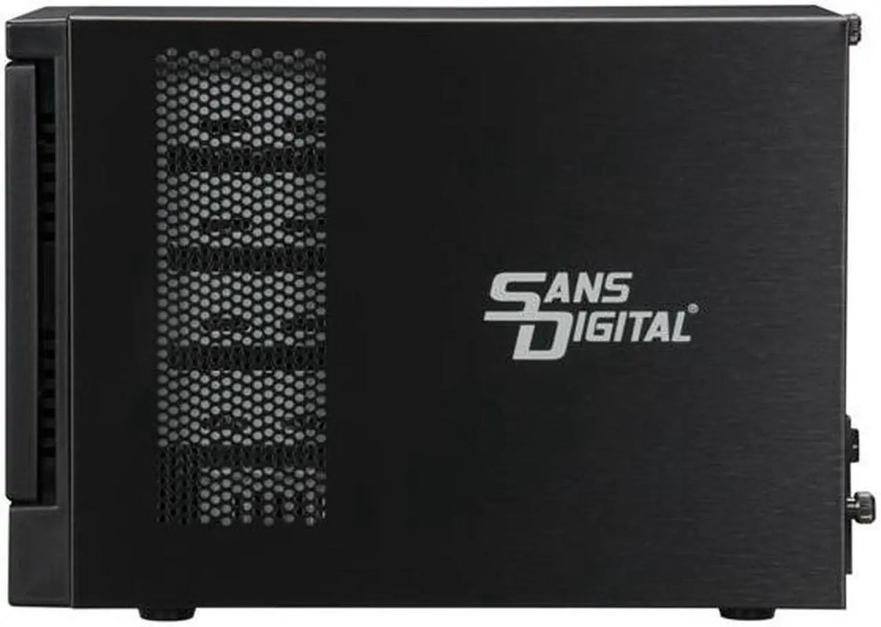 Alt view image 4 of 5 - Sans Digital 4-Bay SAS/SATA JBOD Compact Tower Enclosure w/ Mini-SAS (SFF-8088) x 1 TR4X+B (Black)