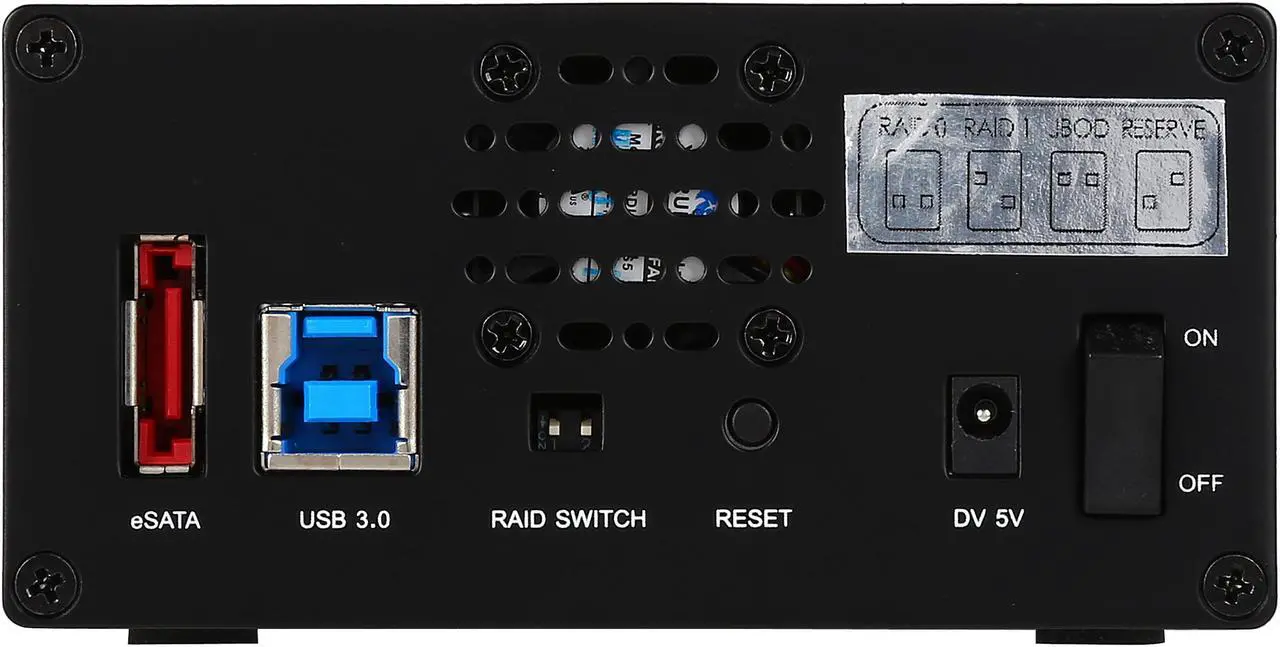 Alt view image 6 of 9 - SANS DIGITAL TowerSTOR ST-SAN-TS22UT6G 2 Bay 2.5" SATA to USB 3.0 / eSATA RAID 0/1 Storage