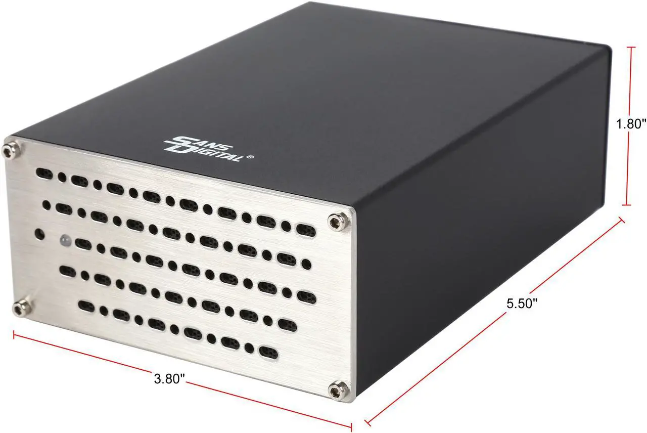Alt view image 3 of 9 - SANS DIGITAL TowerSTOR ST-SAN-TS22UT6G 2 Bay 2.5" SATA to USB 3.0 / eSATA RAID 0/1 Storage