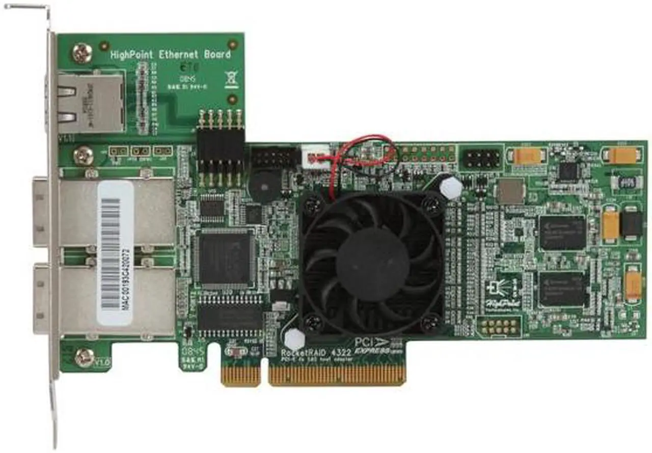 Alt view image 3 of 7 - HighPoint RocketRAID 4322 PCI-Express x8 SATA / SAS Controller Card