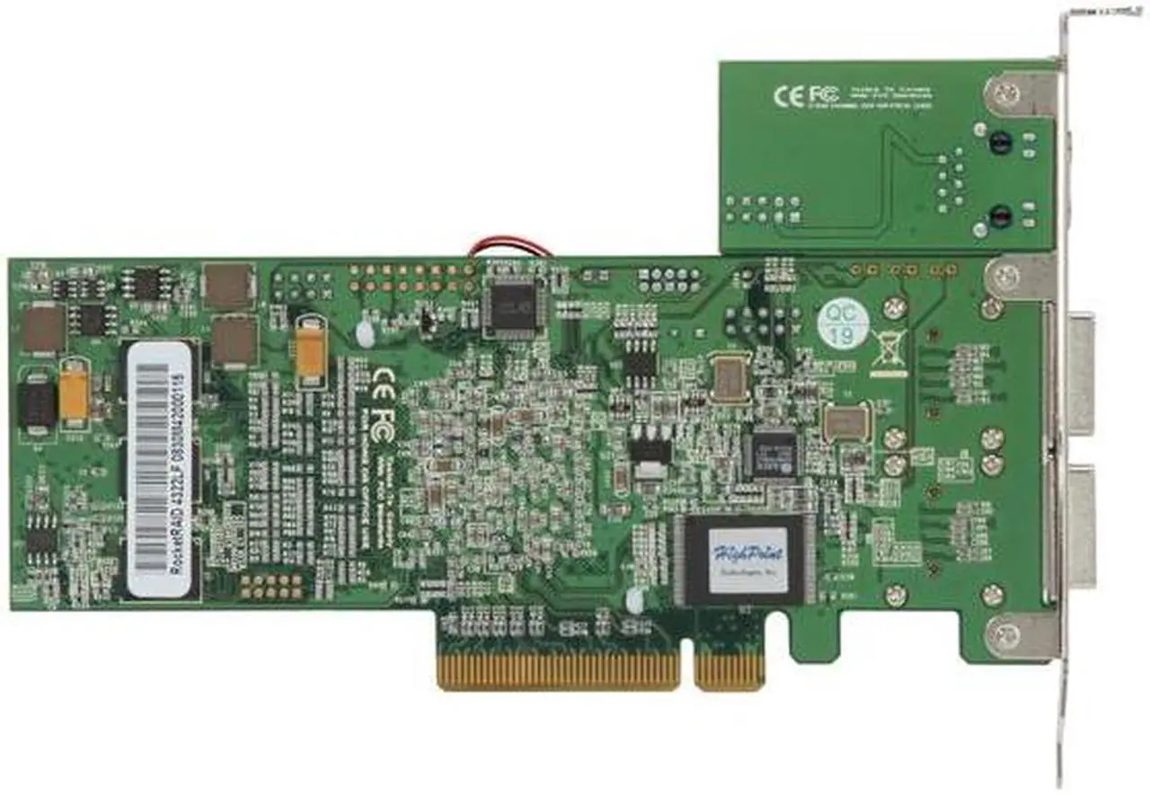 Alt view image 4 of 7 - HighPoint RocketRAID 4322 PCI-Express x8 SATA / SAS Controller Card
