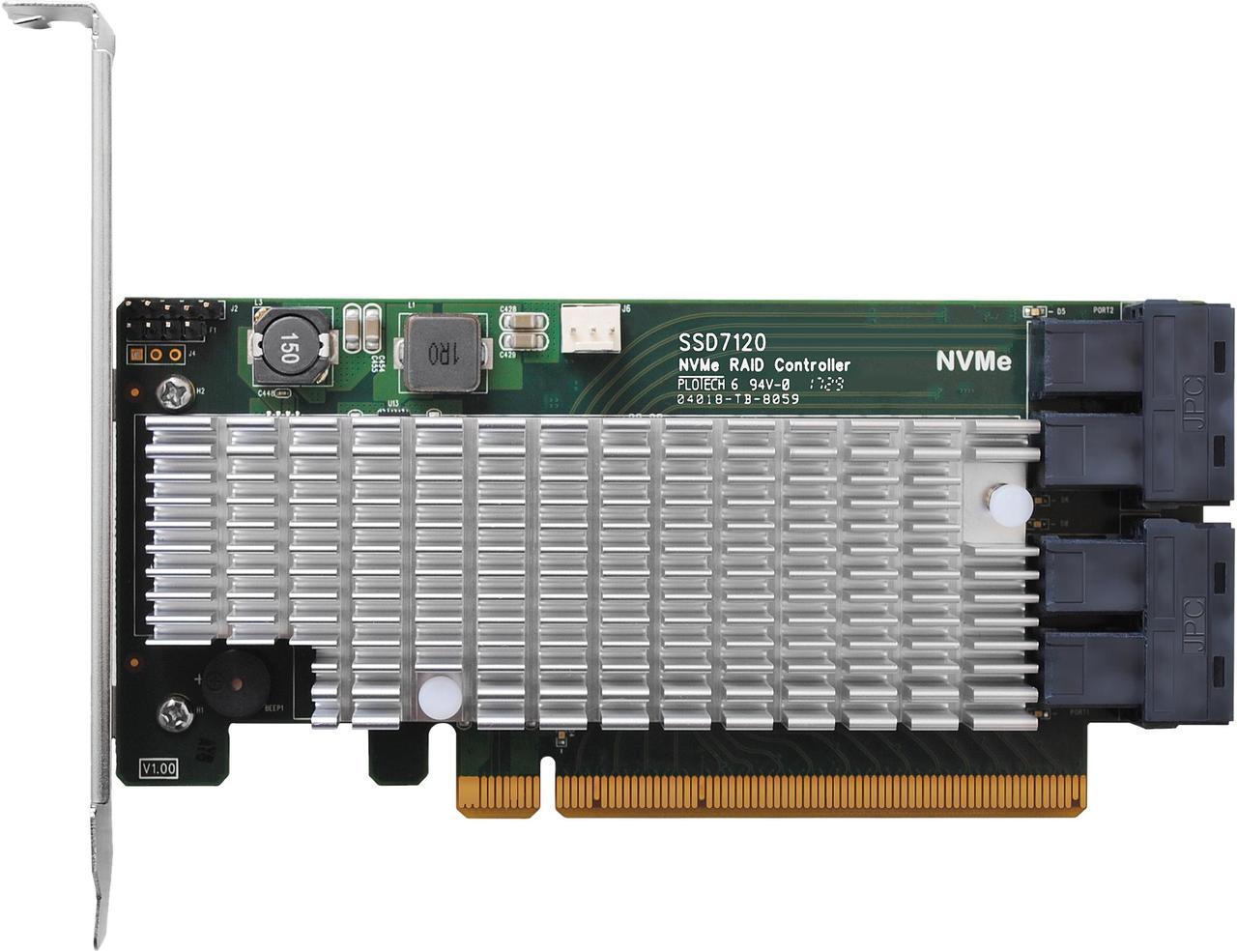 Main image of HighPoint SSD7120 PCI-Express 3.0 x16 U.2 Ultra-High Performance, Flexible NVMe U.2 RAID Controller