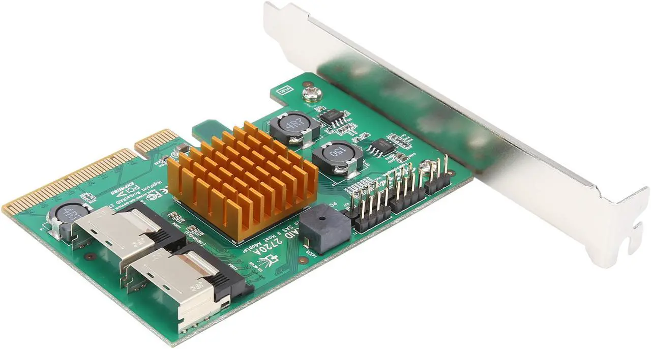 Alt view image 6 of 6 - HighPoint RocketRAID 2720A RR2720A PCI-Express 2.0 x8 SATA / SAS RAID Controller