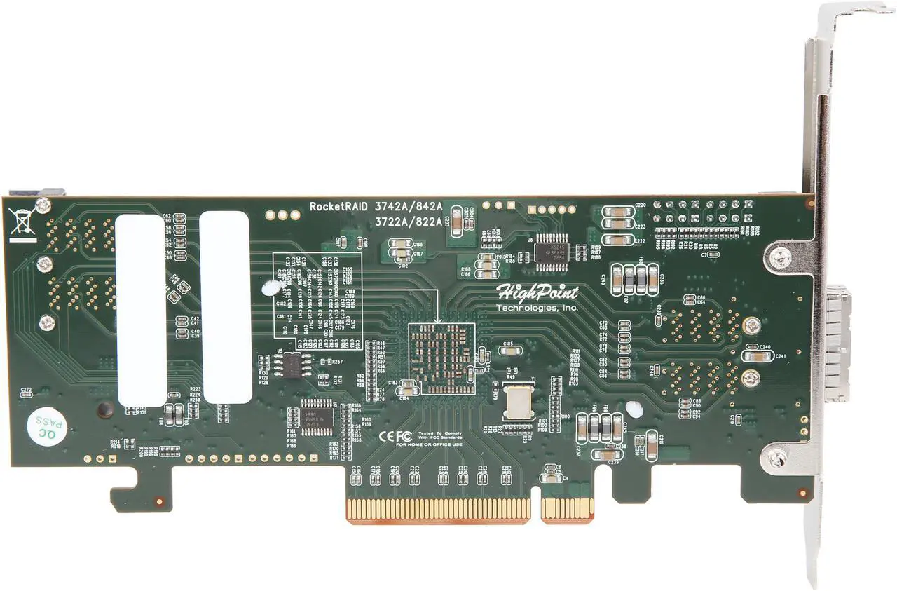 Alt view image 5 of 6 - HighPoint RocketRAID 3742A 8 x Internal & 8 x External Channels 12Gb/s PCIe 3.0 x8 SAS / SATA RAID Controller