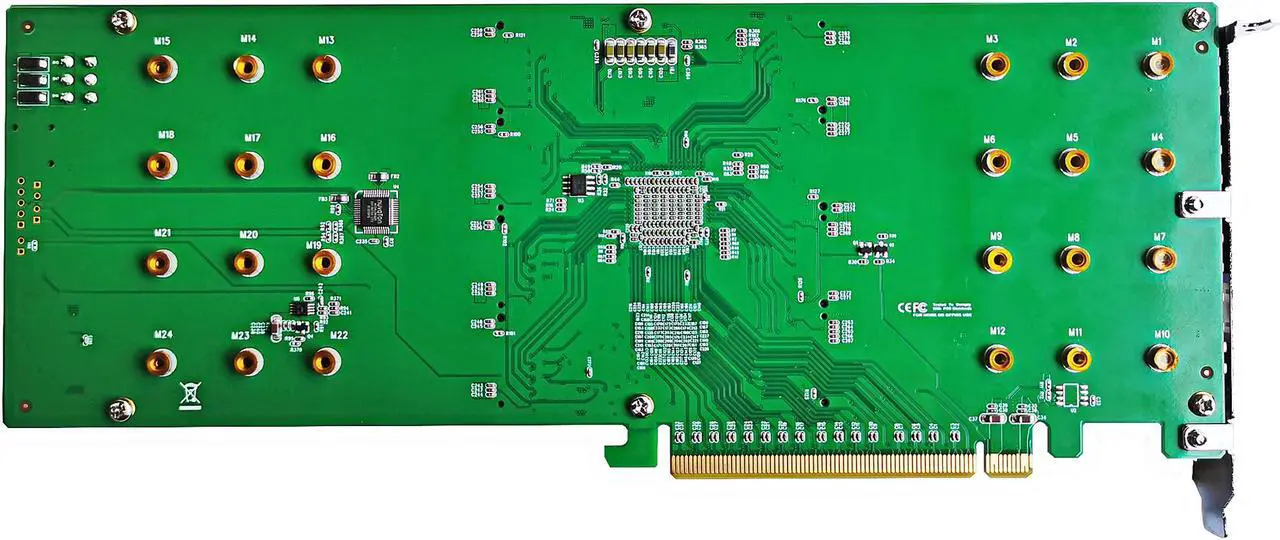 Alt view image 6 of 7 - HighPoint SSD7140 PCIe 3.0 x16 8-Port M.2 NVMe RAID Controller