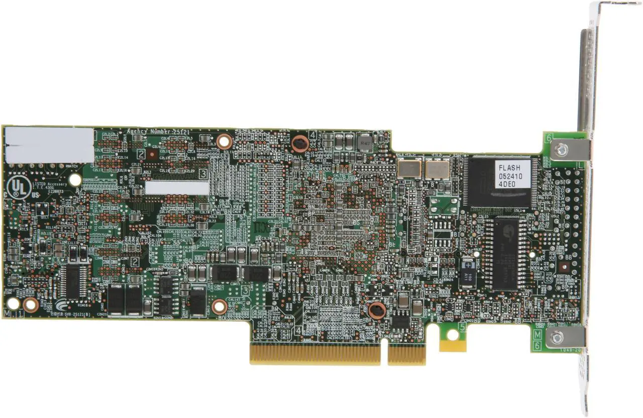 Alt view image 4 of 6 - Intel RAID SAS/SATA 4 internal port w/ 512MB cache memory PCI-E 2.0 x8 Controller Card (RS2BL040)