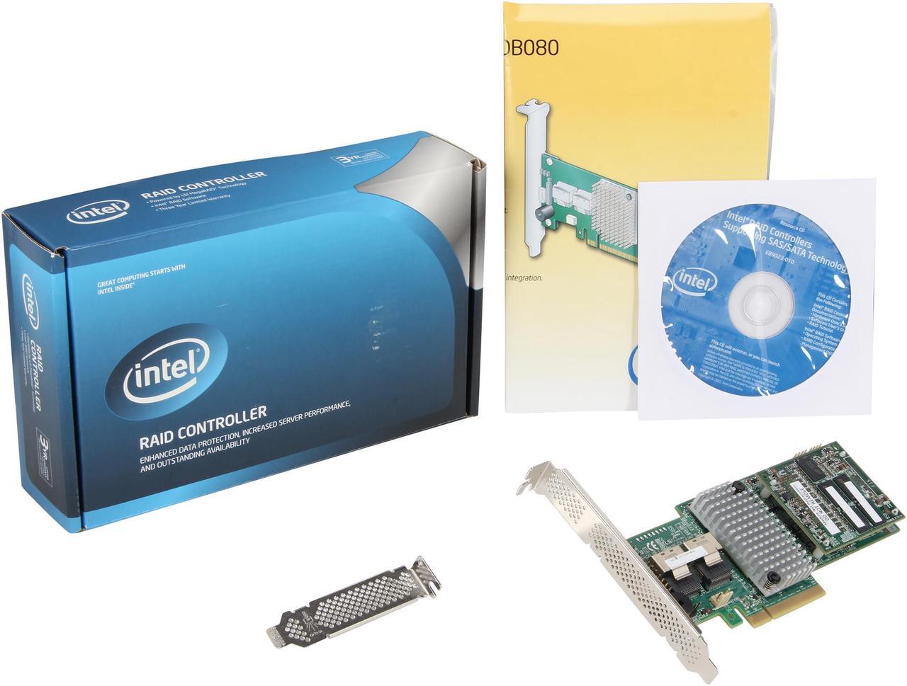 Alt view image 6 of 5 - Intel RAID SAS/SATA 8 internal port w/ 1GB cache memory PCI-E 2.0 x8 Controller Card (RS25DB080)