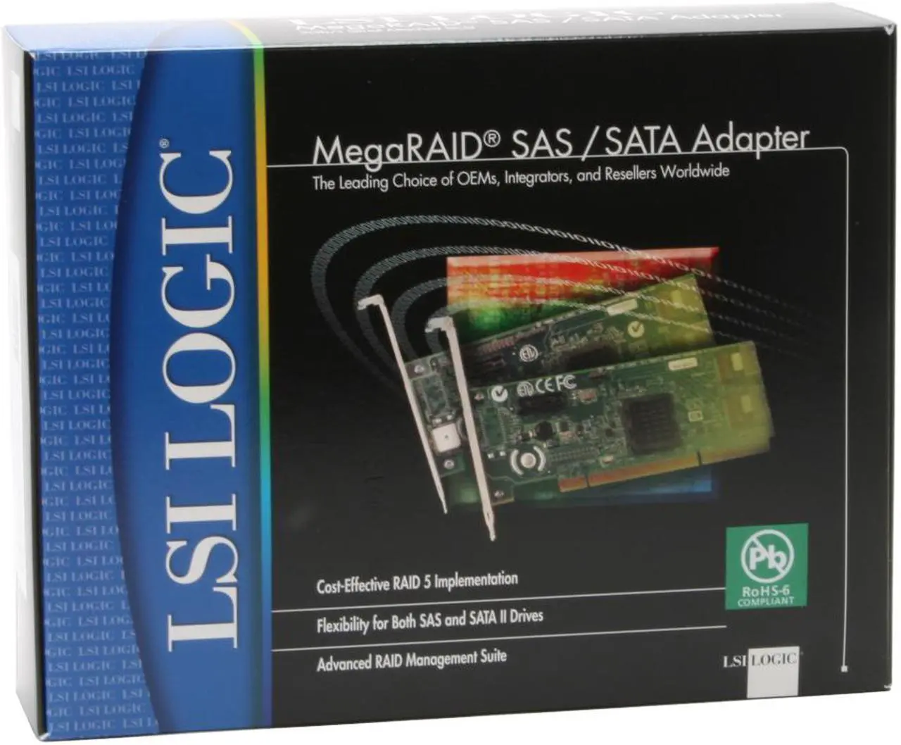LSI MegaRAID SATA/SAS 8204ELP 3Gb/s PCI-Express 1.0 RAID Controller ...