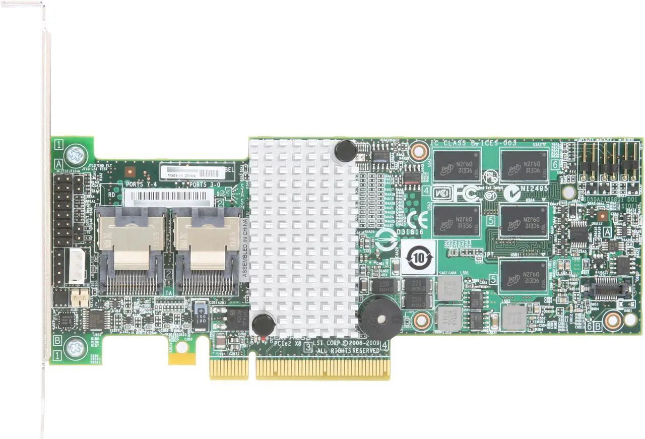 Alt view image 2 of 4 - LSI MegaRAID SATA / SAS 9260-8i 6Gb/s PCI-Express 2.0 w/ 512MB Onboard Memory RAID Controller Card, Kit--Avago Technologies