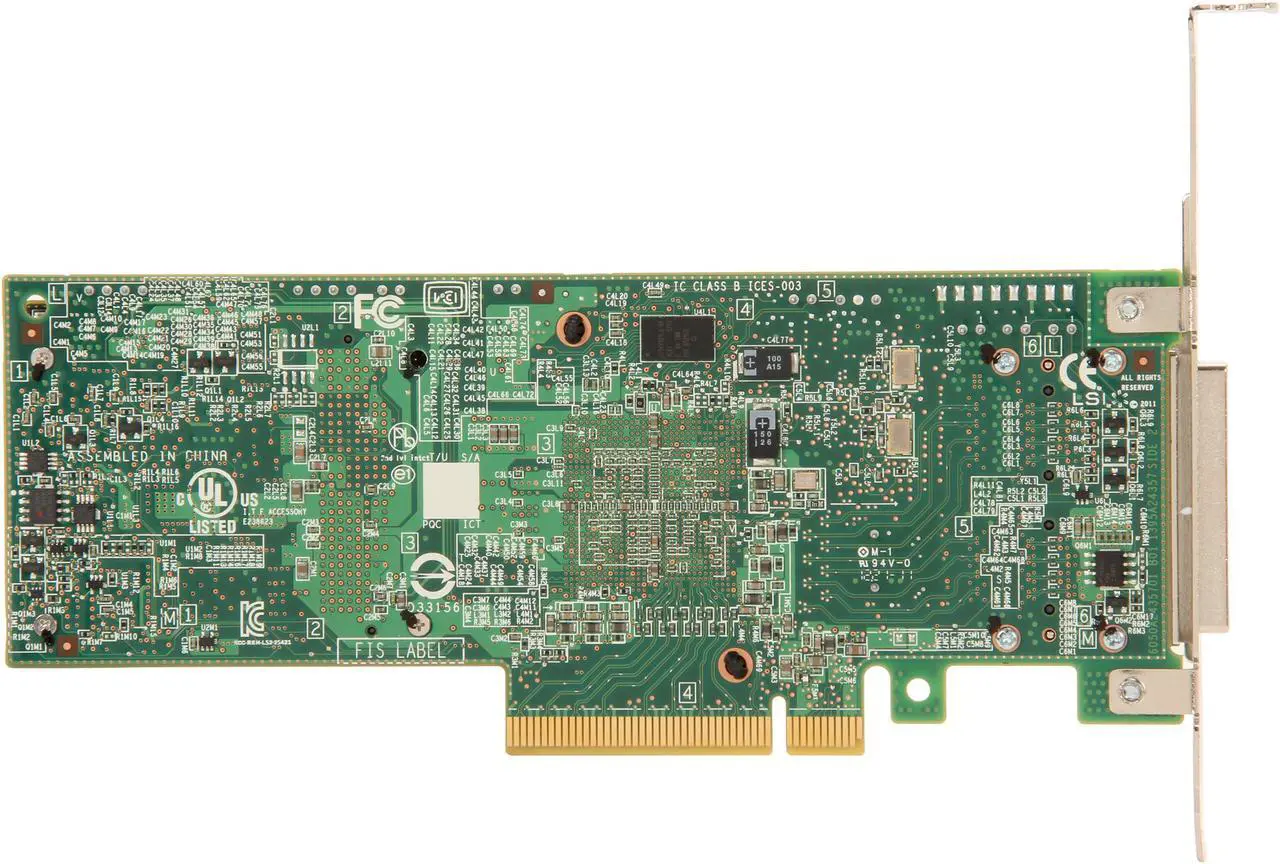 Alt view image 4 of 5 - LSI MegaRAID LSI00333 (9286CV-8e) PCI-Express 3.0 x8 Low Profile SATA / SAS RAID Controller - Single--Avago Technologies
