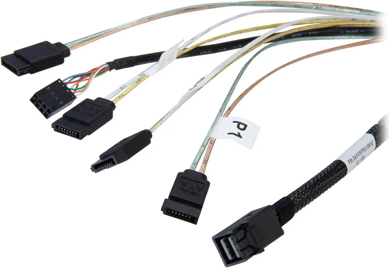 Main image of LSI LSI00410 0.6m Internal Cable SFF8643 to x4 SATA HDD (mini SAS HD to SATA data port)--Avago Technologies