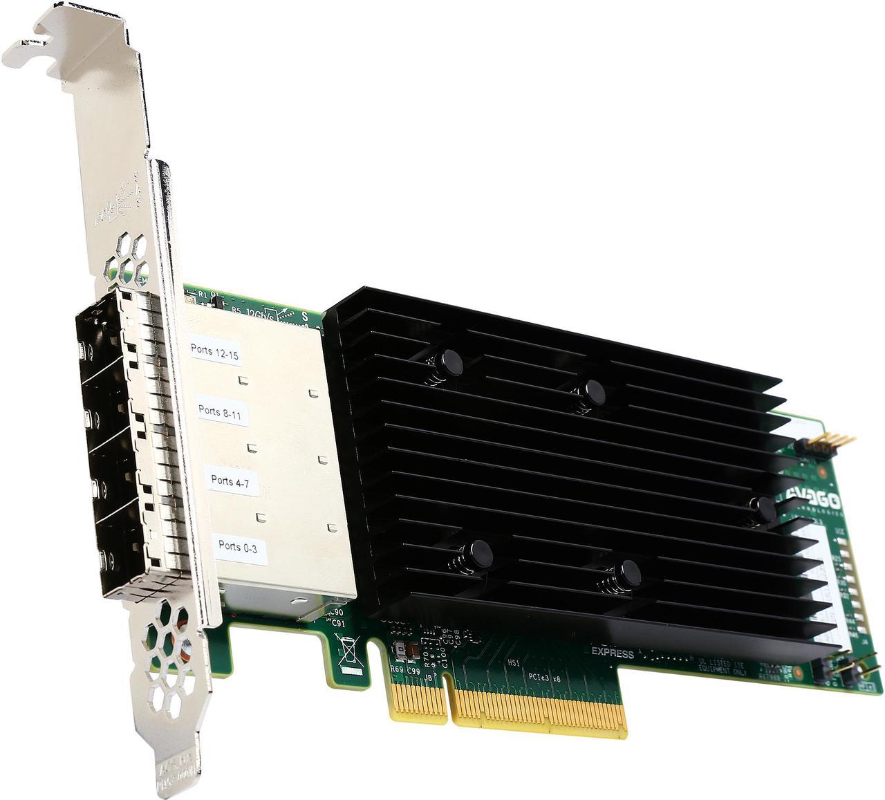 LSI 9305-16e x8 lane, PCIe 3.0 Low Profile SAS SAS 9305 12 Gb/s SAS Host Bus Adapter