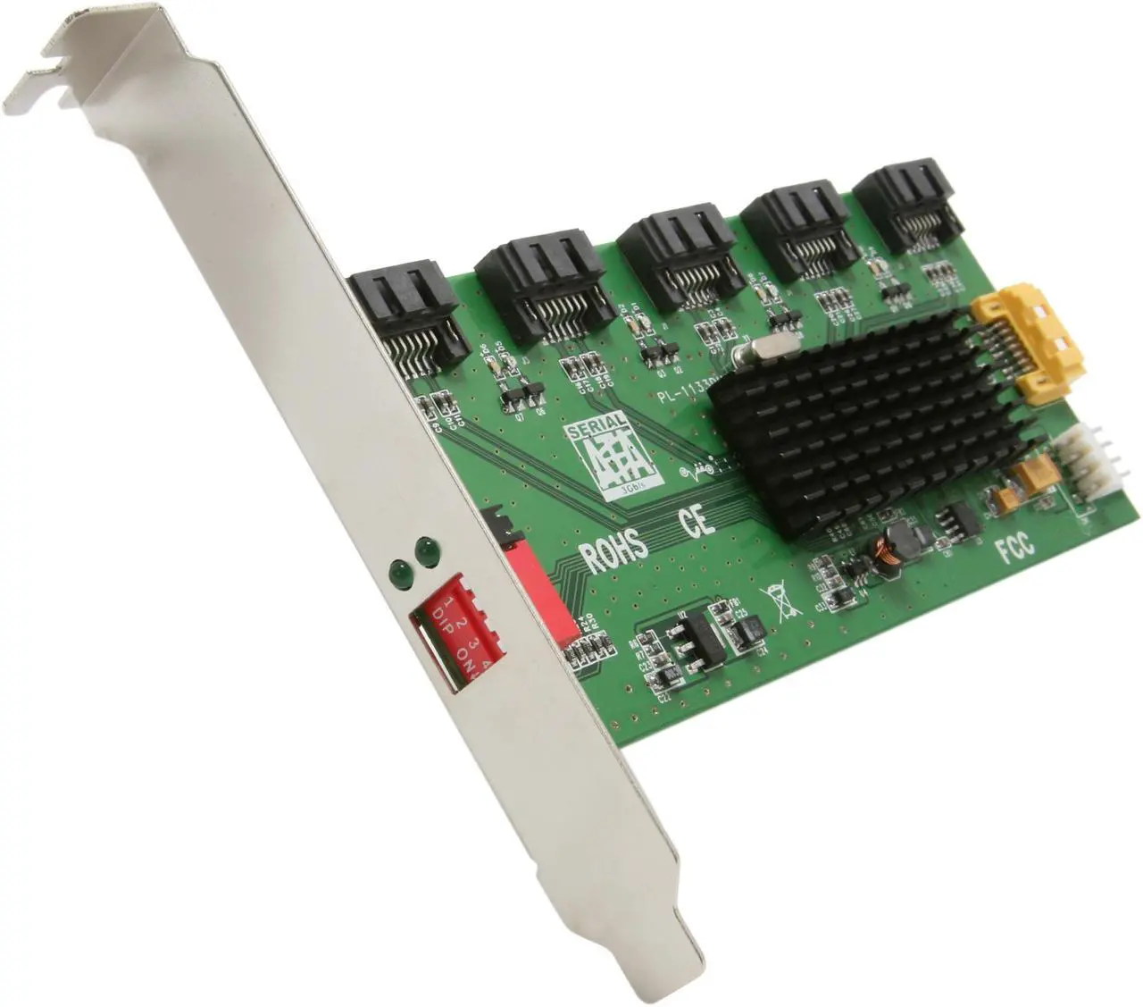 Main image of SYBA SY-PCI40037 SATA II (3.0Gb/s) 1:5 (5x1) Port Multiplier PCI Mounting Card