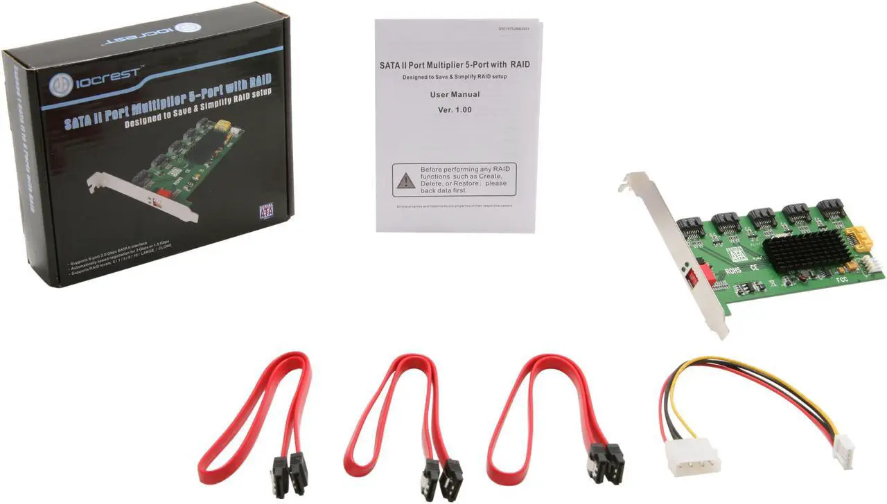 Alt view image 5 of 5 - SYBA SY-PCI40037 SATA II (3.0Gb/s) 1:5 (5x1) Port Multiplier PCI Mounting Card