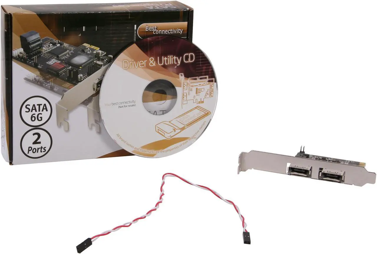 Alt view image 6 of 5 - SYBA SD-PEX40049 Flex-2-port SATA III 6Gbps PCIe Card, Hard Drive Connectors can be set as External or Internal Ports by Jumpers