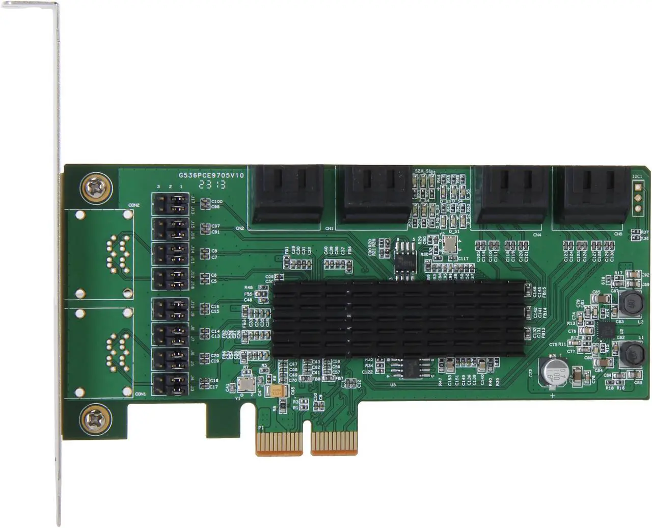 Alt view image 3 of 5 - SYBA SI-PEX40071 8 Internal SATA III Ports PCI-Express Card, PCI-e x2 Slot, Specification V2.0 Plus Low Profile Bracket
